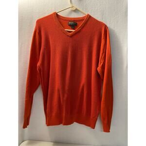 John‎ Bartlett Consensus sweater v neck mens size medium orange